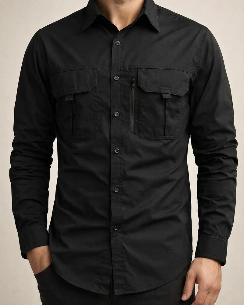 New Arrival Men’s Casual Shirt Outdoor Quick-Dry Stretch Workwear Shirt with Large Pockets | JRSEE:f3806f21-7cdf-4955-8a74-d5d7705079a7