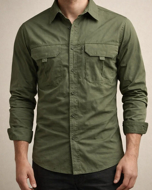 New Arrival Men’s Casual Shirt Outdoor Quick-Dry Stretch Workwear Shirt with Large Pockets | JRSEE:09baa655-06d5-42e1-bc3d-5a6b3df31520