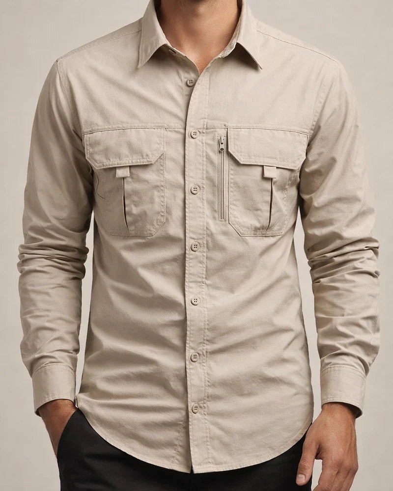 New Arrival Men’s Casual Shirt Outdoor Quick-Dry Stretch Workwear Shirt with Large Pockets | JRSEE:ec75a521-534b-43f3-9ae0-3f4ea120f213