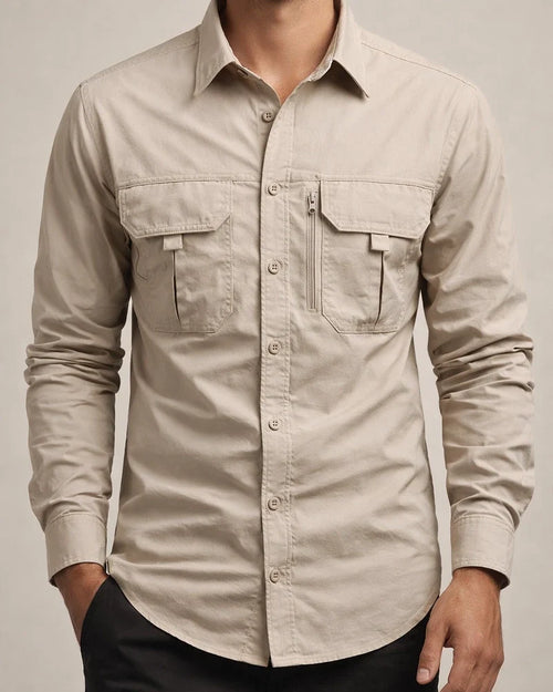 New Arrival Men’s Casual Shirt Outdoor Quick-Dry Stretch Workwear Shirt with Large Pockets | JRSEE:ec75a521-534b-43f3-9ae0-3f4ea120f213