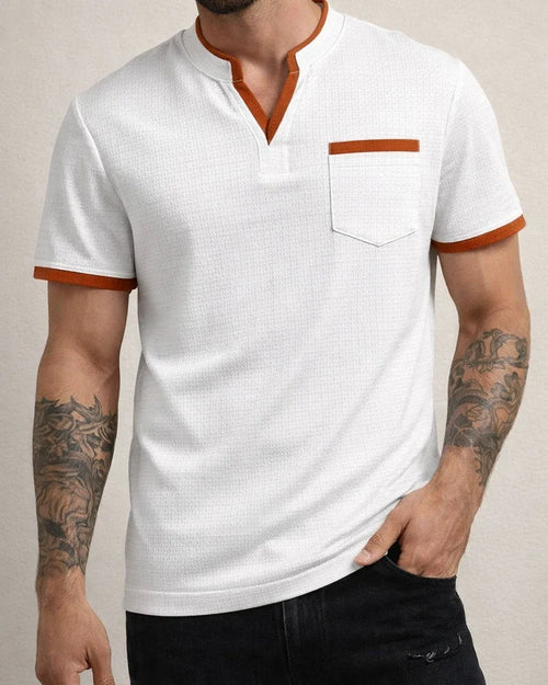 New Arrival Men's Casual T-Shirt: Large Checkered V-neck Short-Sleeve Fashion T-Shirt | JRSEE:e268dbf2-eb02-4dc3-8b6d-0b70289ebb96