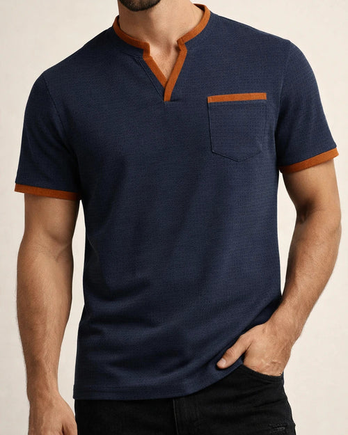 New Arrival Men's Casual T-Shirt: Large Checkered V-neck Short-Sleeve Fashion T-Shirt | JRSEE:29e2e093-ee55-41ad-9076-4e07e42773c9