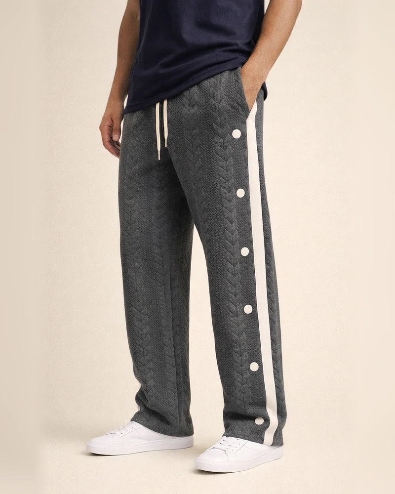 New Arrival Men's Jacquard Button Casual Pants - Thickened All-Season Long Pants | JRSEE:c9af8a21-ddeb-4575-b825-c843518f899c