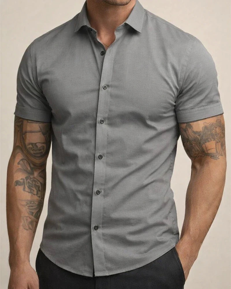 New Arrival Men’s Short-Sleeve Fitness Shirt Summer Sports Color-Block Casual Shirt | JRSEE:f68ab69a-bdd6-466a-b816-5e30b349a13e