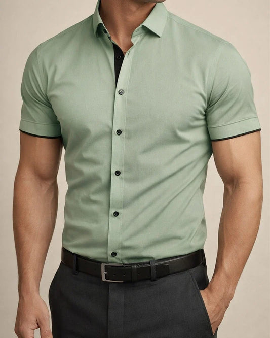 New Arrival Men’s Short-Sleeve Fitness Shirt Summer Sports Color-Block Casual Shirt | JRSEE:6df385d6-c774-45b2-b917-bcbd400eea77