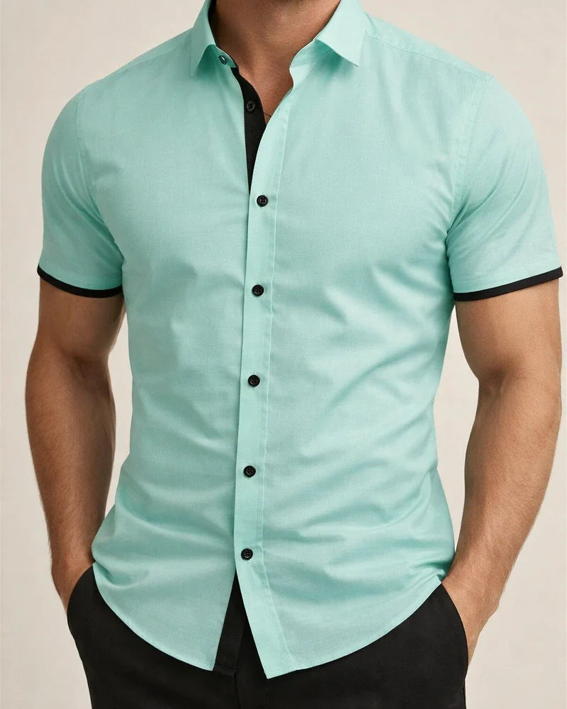 New Arrival Men’s Short-Sleeve Fitness Shirt Summer Sports Color-Block Casual Shirt | JRSEE:ea268bfd-8019-4b9b-9570-9a6a028e19d3