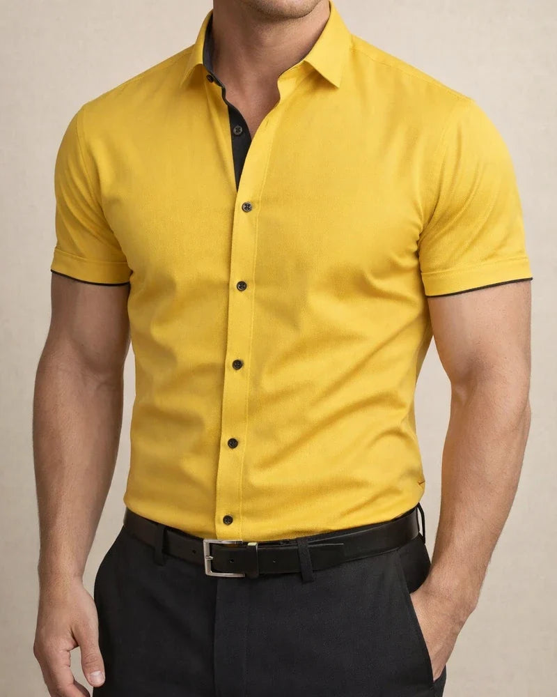 New Arrival Men’s Short-Sleeve Fitness Shirt Summer Sports Color-Block Casual Shirt | JRSEE:a7912c17-2717-4132-b899-ca560e86c84e
