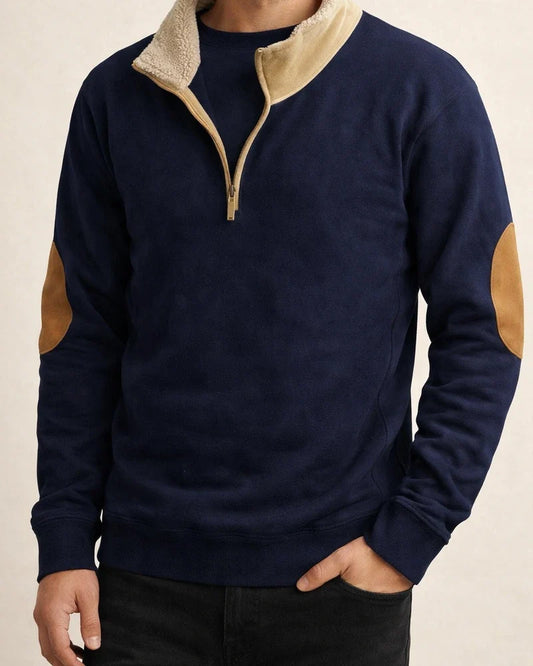 New Arrival Retro Patchwork Embroidered Men's Long-Sleeve Solid Color Hoodie | JRSEE:0e7bcfb5-5729-4a14-93db-b28c575cbd16