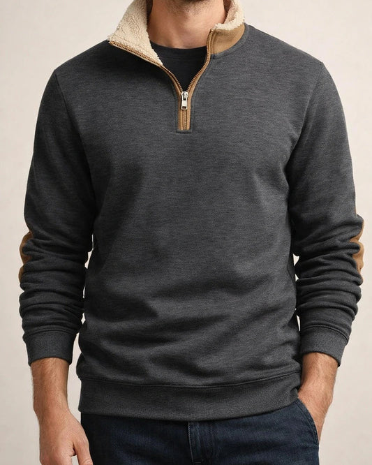 New Arrival Retro Patchwork Embroidered Men's Long-Sleeve Solid Color Hoodie | JRSEE:d6124520-c7ea-4cc7-a4fb-18311a9251ff
