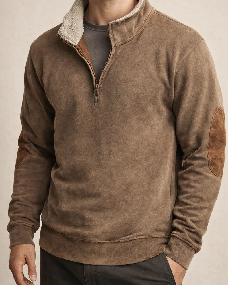 New Arrival Retro Patchwork Embroidered Men's Long-Sleeve Solid Color Hoodie | JRSEE:9edb7303-bcb3-4569-a1de-dd6110651ba3