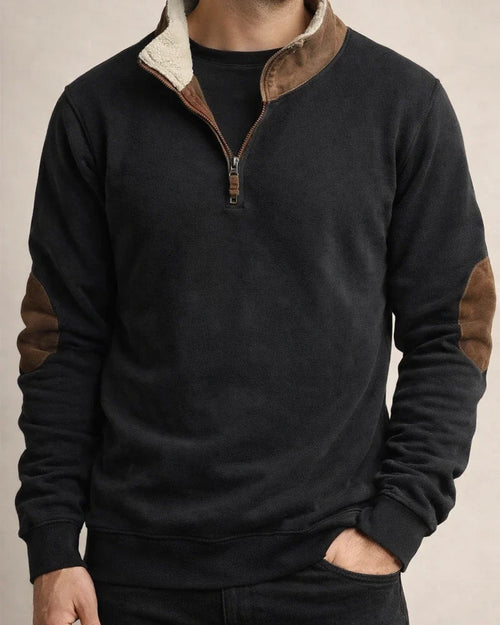 New Arrival Retro Patchwork Embroidered Men's Long-Sleeve Solid Color Hoodie | JRSEE:3c819460-3e5a-4c6a-9885-edc44c4e991d