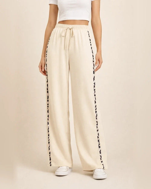 New Arrival Women’s Loose-Fit Casual Wide-Leg Pants with Drawstring Waist in Leopard Print | JRSEE:4f53a6fe-b57e-4421-9aaf-817f2b8d72a4