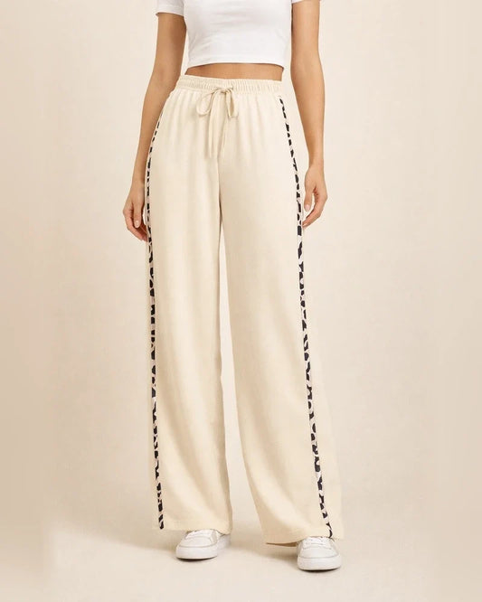 New Arrival Women’s Loose-Fit Casual Wide-Leg Pants with Drawstring Waist in Leopard Print | JRSEE:4f53a6fe-b57e-4421-9aaf-817f2b8d72a4
