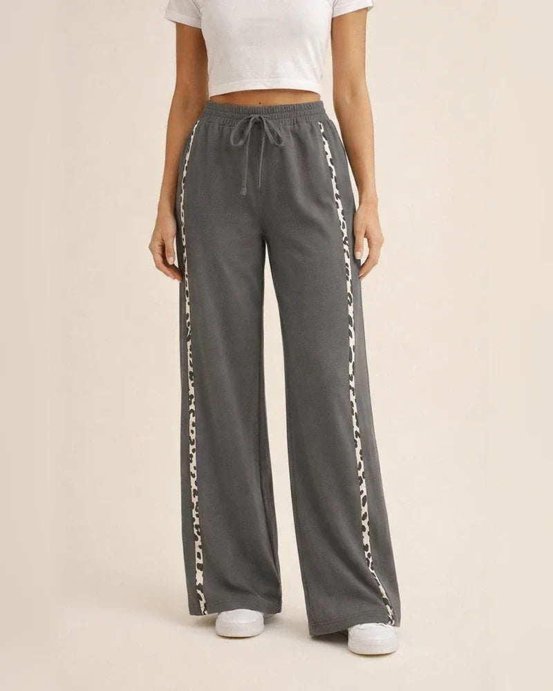 New Arrival Women’s Loose-Fit Casual Wide-Leg Pants with Drawstring Waist in Leopard Print | JRSEE:1ea66bef-29a5-431e-8f98-1f6a553a7de4