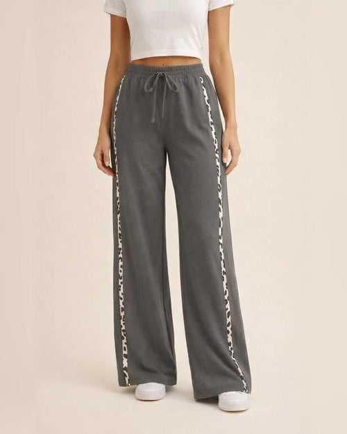 New Arrival Women’s Loose-Fit Casual Wide-Leg Pants with Drawstring Waist in Leopard Print | JRSEE:1ea66bef-29a5-431e-8f98-1f6a553a7de4