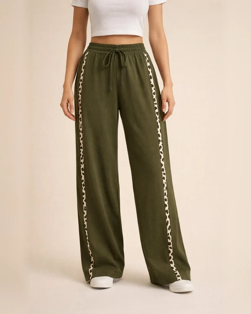 New Arrival Women’s Loose-Fit Casual Wide-Leg Pants with Drawstring Waist in Leopard Print | JRSEE:bfcbe5a3-7742-48ae-9a2e-18e1d6d9f188