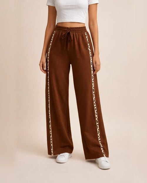 New Arrival Women’s Loose-Fit Casual Wide-Leg Pants with Drawstring Waist in Leopard Print | JRSEE:f0742bf9-5d73-4b9c-9720-f1be025ecd58
