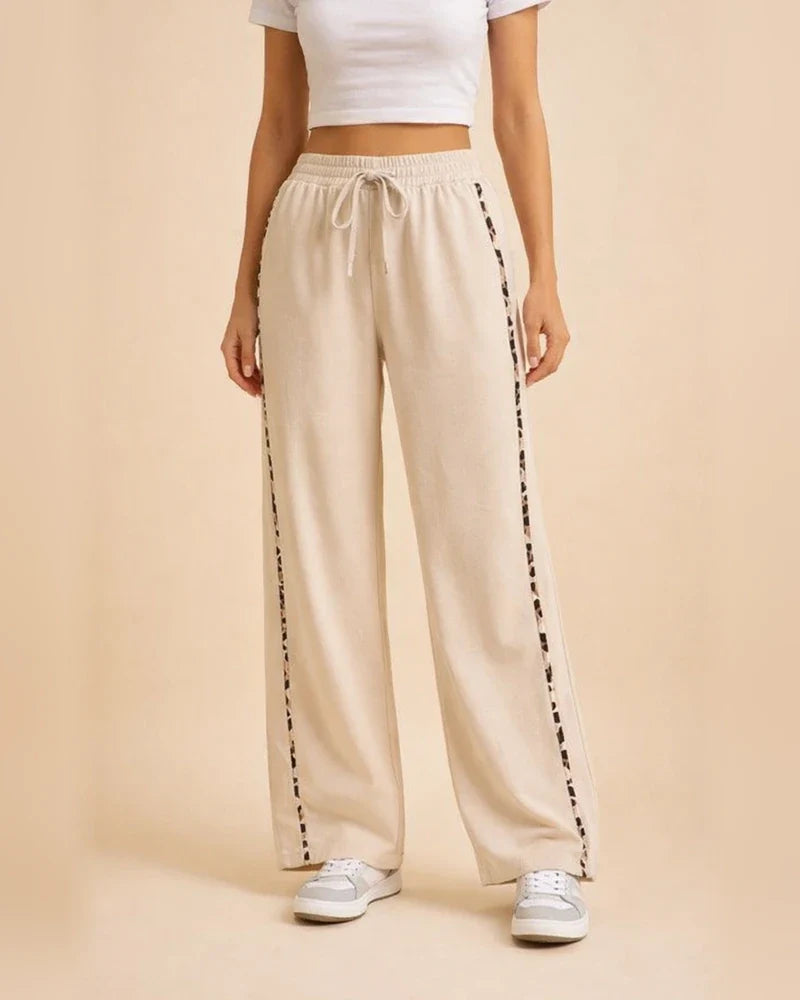 New Arrival Women’s Loose-Fit Casual Wide-Leg Pants with Drawstring Waist in Leopard Print | JRSEE:d65ac5ac-d7ac-43b2-8c96-10493c13c538