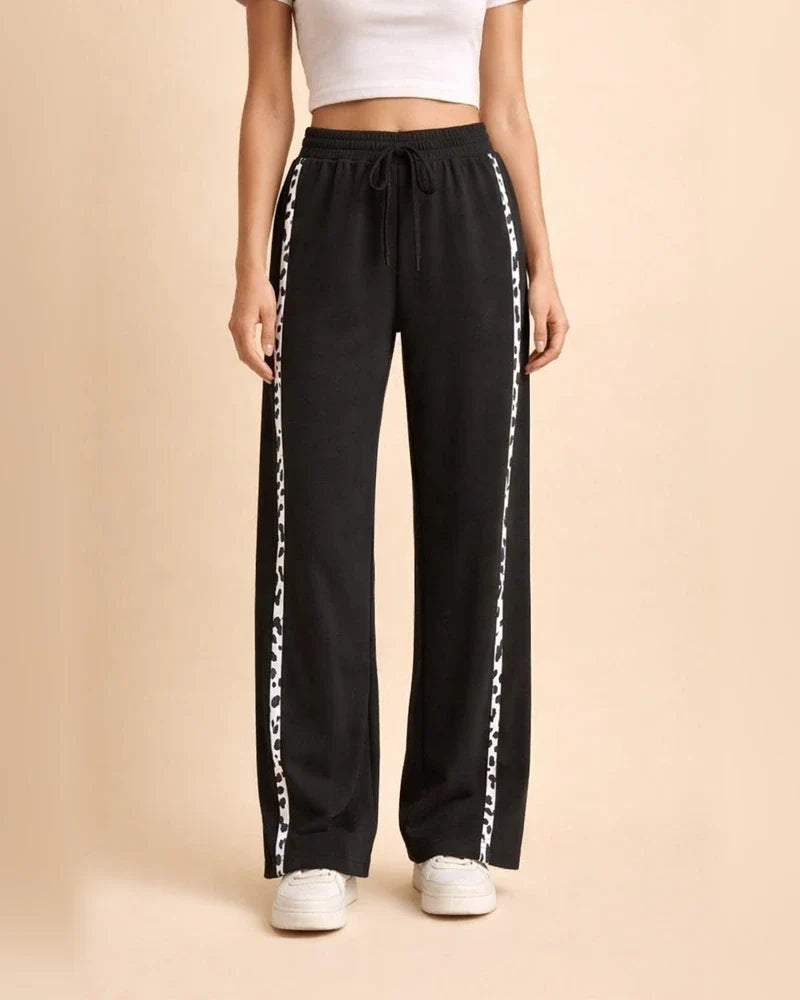 New Arrival Women’s Loose-Fit Casual Wide-Leg Pants with Drawstring Waist in Leopard Print | JRSEE:59cadff2-005c-4368-ac40-fe321729315d