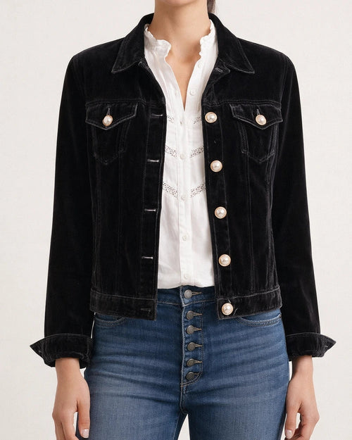 New Arrival Women's Velvet Workwear Short Slim-Fit Jacket | JRSEE:11d34dba-6eed-473f-86e8-8aea45768d71