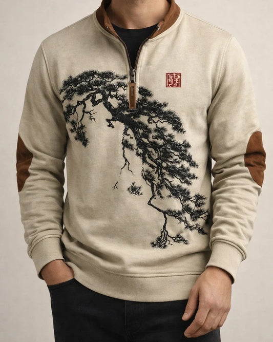 New Autumn and Winter Printed Men's Half Zip Hoodie | JRSEE:dccd8882-80f2-4be6-8aa4-500394d56eb1