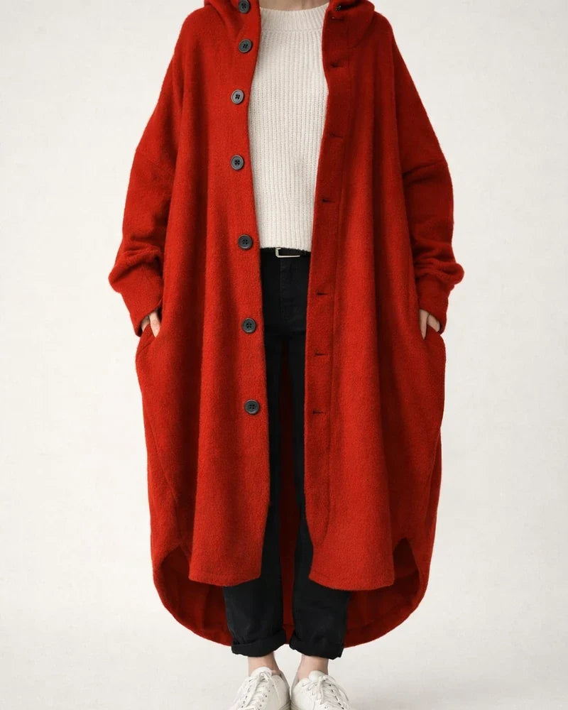 New Autumn and Winter Solid Color Women's Trench Coat Coat Cozy Casual Women's Hooded Mid-Length Coat | JRSEE:900c7507-dfac-44cb-bf4b-d38fde88cc15