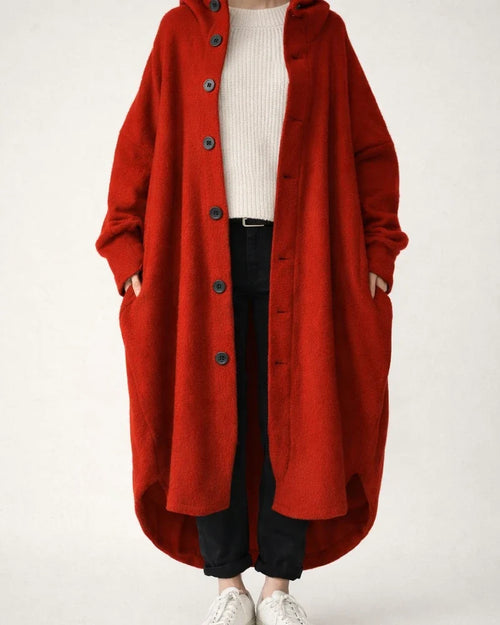 New Autumn and Winter Solid Color Women's Trench Coat Coat Cozy Casual Women's Hooded Mid-Length Coat | JRSEE:900c7507-dfac-44cb-bf4b-d38fde88cc15