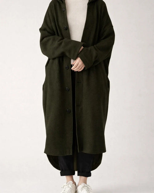 New Autumn and Winter Solid Color Women's Trench Coat Coat Cozy Casual Women's Hooded Mid-Length Coat | JRSEE:ad6f89d3-4f79-4baa-8193-5aaa424fe4c4