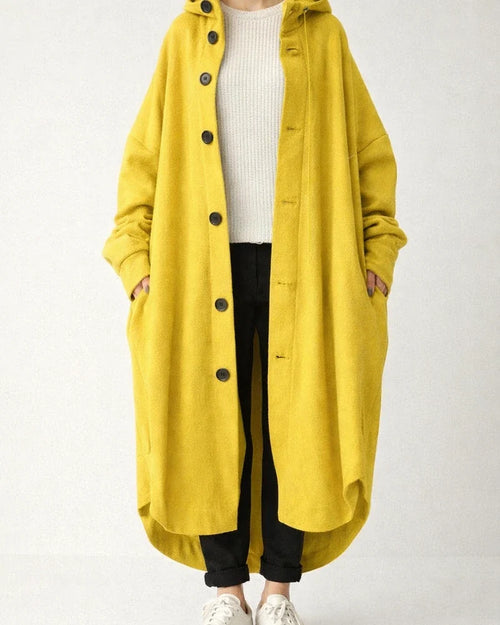 New Autumn and Winter Solid Color Women's Trench Coat Coat Cozy Casual Women's Hooded Mid-Length Coat | JRSEE:6482baf9-54d4-4402-8fbb-4c003bad02ea