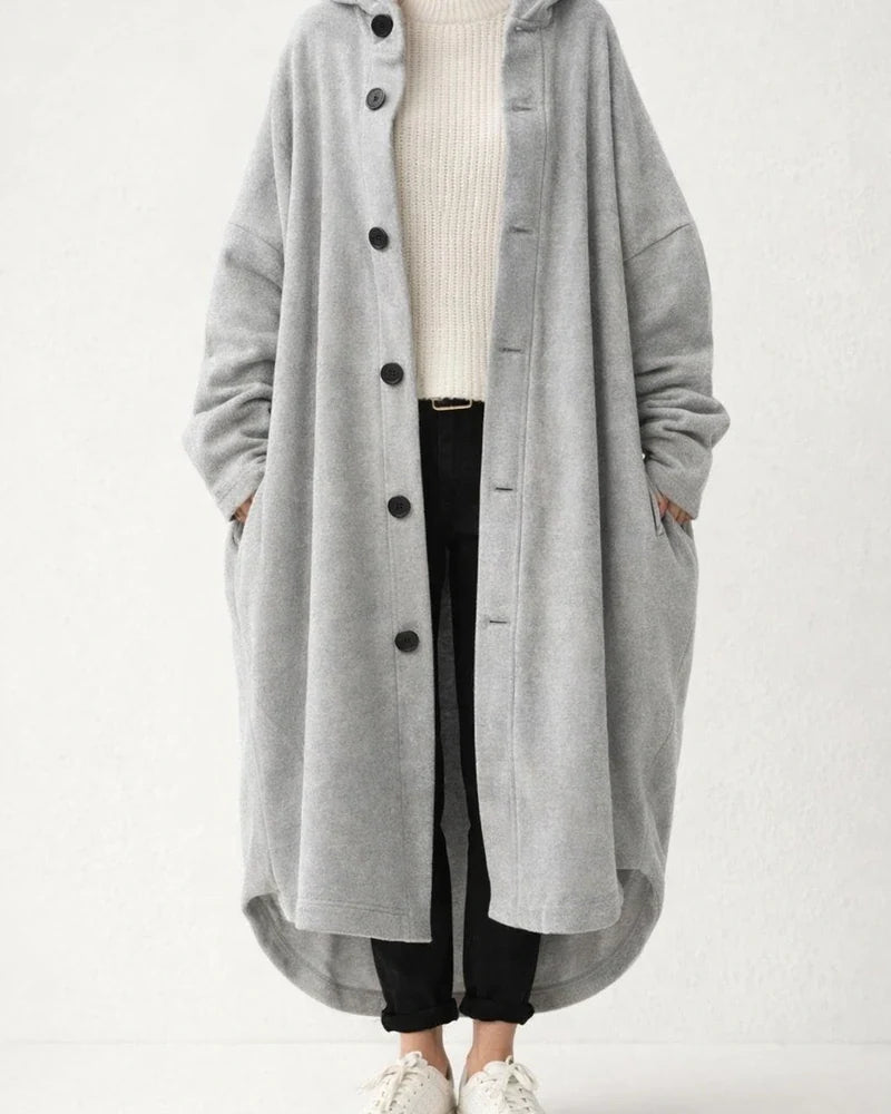 New Autumn and Winter Solid Color Women's Trench Coat Coat Cozy Casual Women's Hooded Mid-Length Coat | JRSEE:856f8661-d4c8-4f2b-99c4-f39b2b80dff3