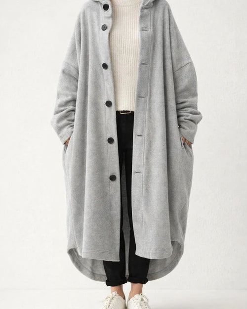New Autumn and Winter Solid Color Women's Trench Coat Coat Cozy Casual Women's Hooded Mid-Length Coat | JRSEE:856f8661-d4c8-4f2b-99c4-f39b2b80dff3