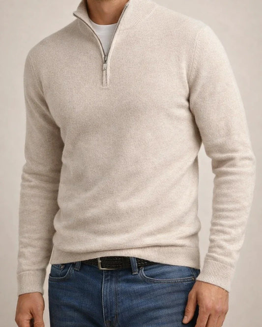 New Autumn Solid Color Long-sleeved V-neck Wool Fleece Zipper Men's Casual Tops Polo Shirt Loose Type Sweater | JRSEE:fe3079ae-ab21-4688-84af-4fde5881c5ba