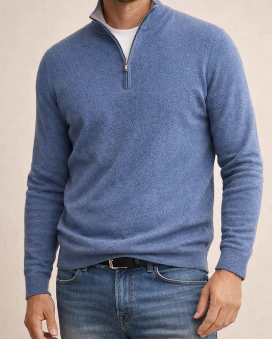 New Autumn Solid Color Long-sleeved V-neck Wool Fleece Zipper Men's Casual Tops Polo Shirt Loose Type Sweater | JRSEE:657d6834-b9f2-4824-9271-5e5e8bdff8a8
