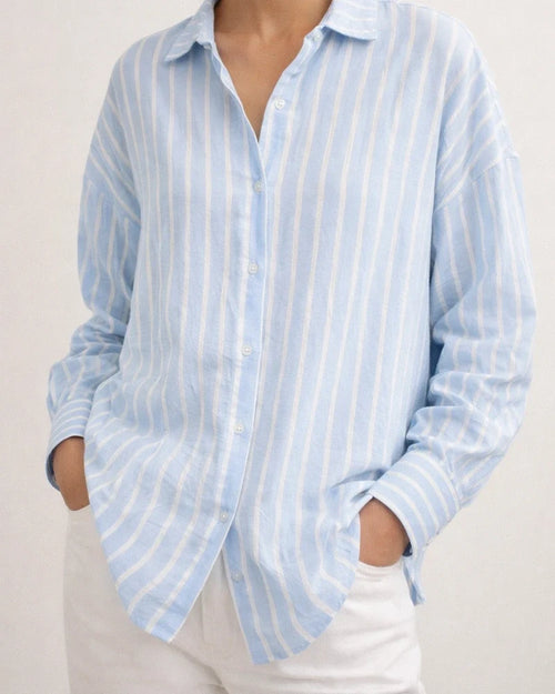 New Autumn/Winter Long-sleeved Cardigan Jacket Women's Striped Shirt | JRSEE:b1114254-ff7f-44e7-8aab-d72f4c4fa0d5
