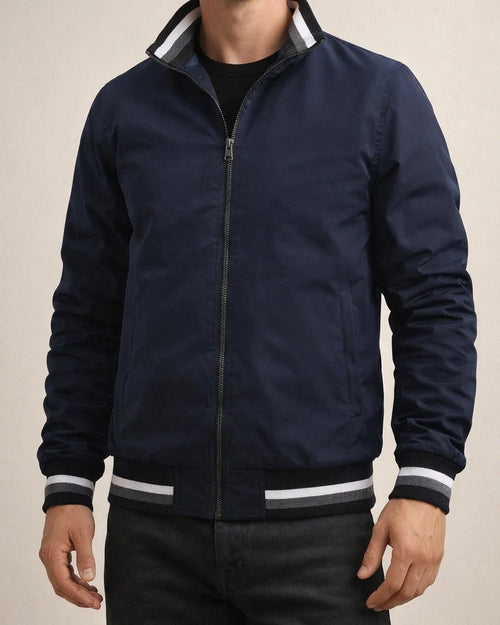 New Casual Side Seam Pockets Jacket Men's Fall Sports Color Blocking Men's Long-sleeved Jacket Men's Clothing | JRSEE:9496342b-6cb2-41f2-8499-8216006bd2cc