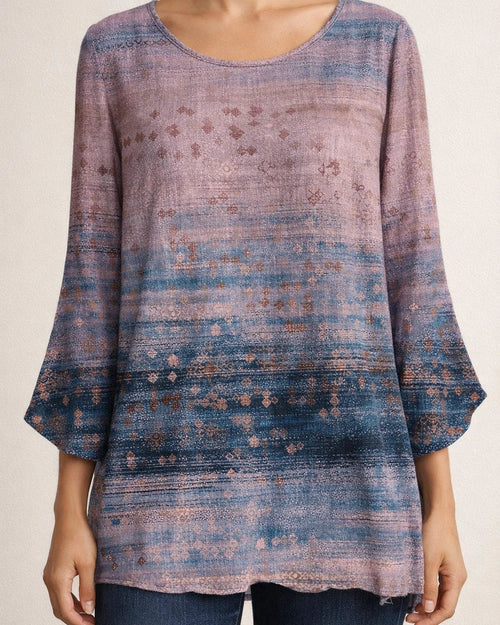 New Cotton and Linen Painted Print Round Neck Hanging Shot Loose Type Retro Long-sleeved T-shirt Comfortable Casual Tops | JRSEE:e2aab9c1-a955-4745-b802-7810a44ed8e9