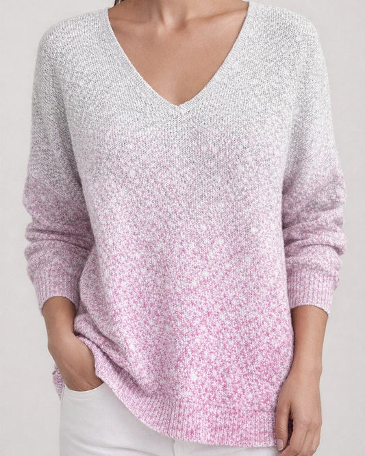 New Drop-Shoulder V-Neck Long Sleeve 3D Digital Print Women's Top T-Shirt | JRSEE:486eb0f8-8dba-46b9-a29e-8193912d8b5e