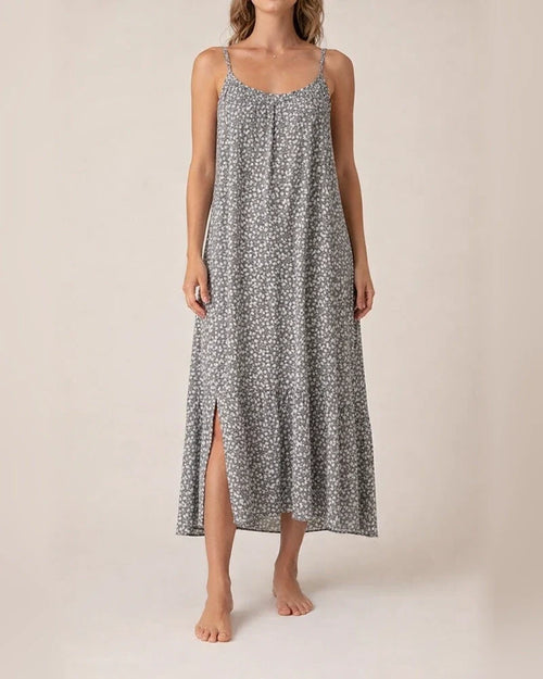 New Explosive U-neck Ruffle Hem Floral Sleeveless Halter Large Size S-5XL Dress Fresh Sweet Style Girls Wind Halter Dress | JRSEE:b63d7169-4422-45c9-90aa-2d7e8d6fb966