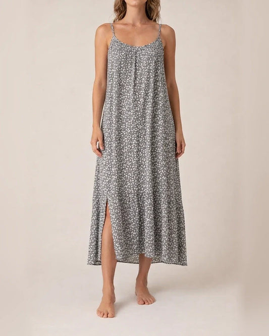 New Explosive U-neck Ruffle Hem Floral Sleeveless Halter Large Size S-5XL Dress Fresh Sweet Style Girls Wind Halter Dress | JRSEE:b63d7169-4422-45c9-90aa-2d7e8d6fb966