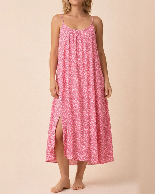 New Explosive U-neck Ruffle Hem Floral Sleeveless Halter Large Size S-5XL Dress Fresh Sweet Style Girls Wind Halter Dress | JRSEE:3aa3f6ce-f3b9-4d92-9169-10a919bf5506