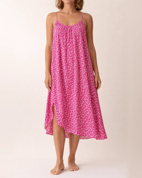 New Explosive U-neck Ruffle Hem Floral Sleeveless Halter Large Size S-5XL Dress Fresh Sweet Style Girls Wind Halter Dress | JRSEE:ed381dd7-1d3f-4939-b09c-a57533048d98