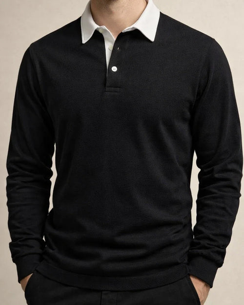 New Fall Long-sleeved Polo Collar Sweater Trend Men's Sweater | JRSEE:b5d3ccd7-e558-40c2-92fb-341c7c72a688