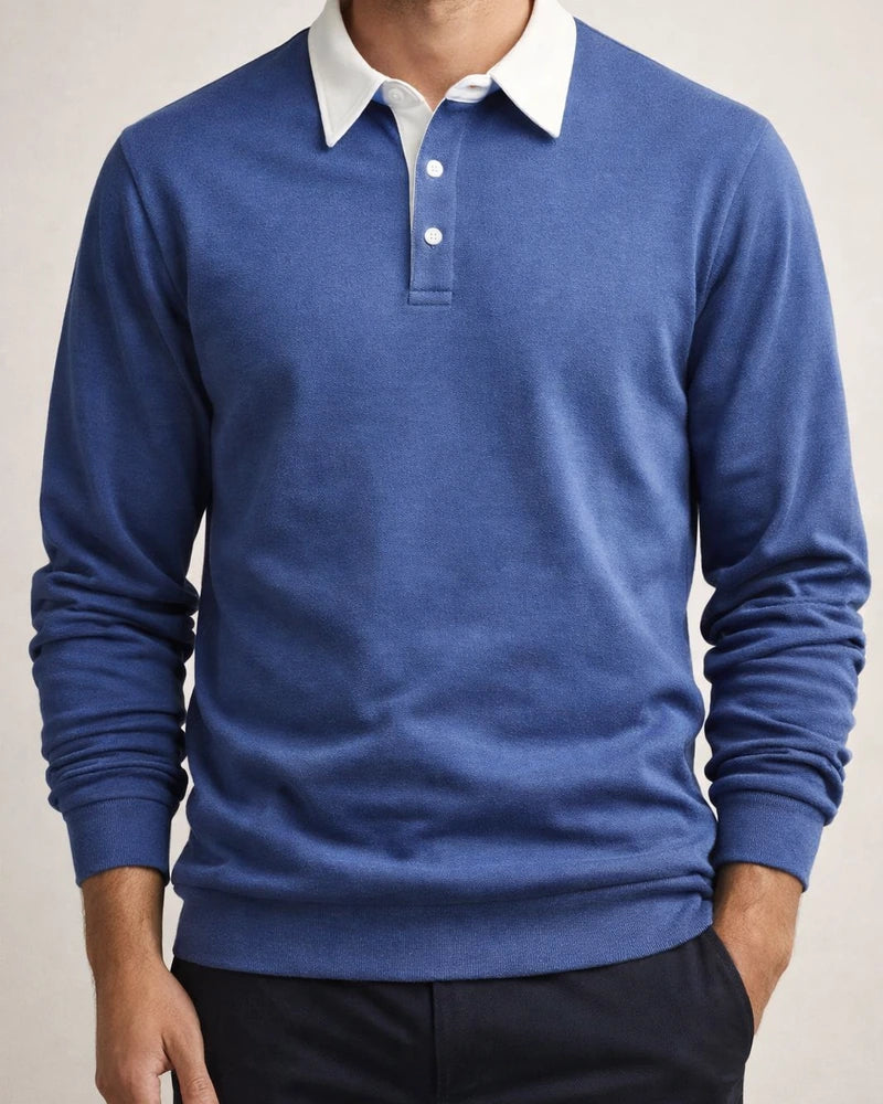 New Fall Long-sleeved Polo Collar Sweater Trend Men's Sweater | JRSEE:a92e290d-e0bb-4f8c-86ed-cd3dbc4c4678