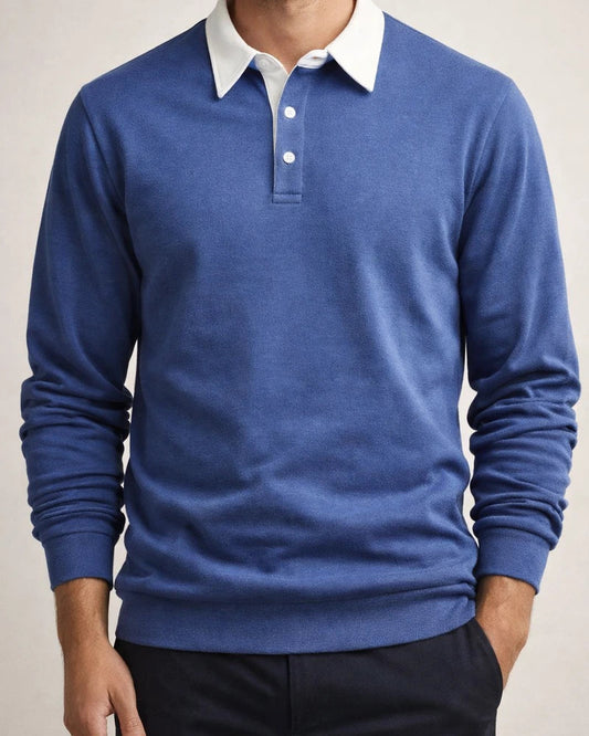 New Fall Long-sleeved Polo Collar Sweater Trend Men's Sweater | JRSEE:a92e290d-e0bb-4f8c-86ed-cd3dbc4c4678