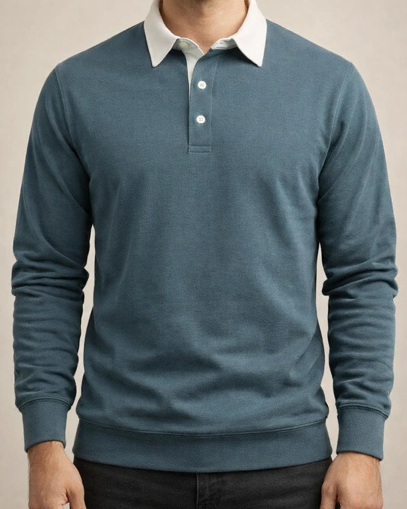 New Fall Long-sleeved Polo Collar Sweater Trend Men's Sweater | JRSEE:51ad6d76-3bcd-4e47-a325-043969d00fe8