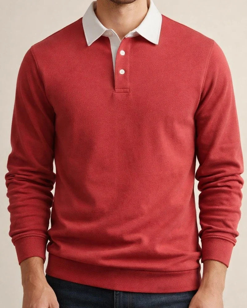 New Fall Long-sleeved Polo Collar Sweater Trend Men's Sweater | JRSEE:b5641c64-ba19-4535-90f7-0e74ea9f6b93