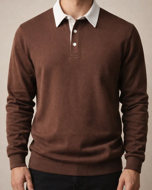 New Fall Long-sleeved Polo Collar Sweater Trend Men's Sweater | JRSEE:e4b9913f-29bd-4896-823b-15ab94753e9d