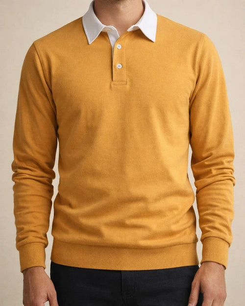 New Fall Long-sleeved Polo Collar Sweater Trend Men's Sweater | JRSEE:26918aaa-c124-4673-a824-b51b9df1379e