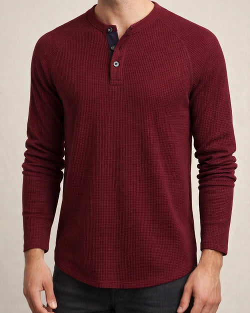 New Fall/Winter Men’s Solid-Color Long-Sleeve T-Shirt Henley Shirt | JRSEE:a76b2d5e-715a-453c-8687-4fa71443150a