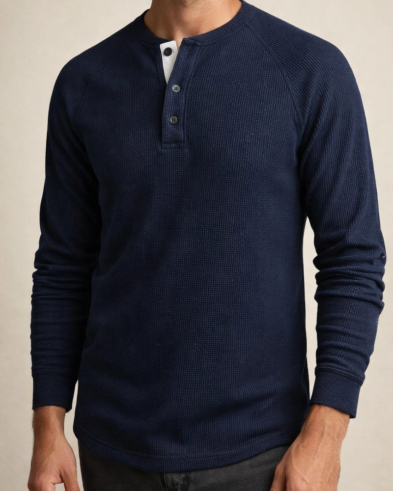 New Fall/Winter Men’s Solid-Color Long-Sleeve T-Shirt Henley Shirt | JRSEE:5dbe9d9e-ed59-41da-84aa-f8f653abc2e7